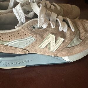 New Balance 998 Suede Sneakers Beige Tan | Made in USA | ABZORB Sole